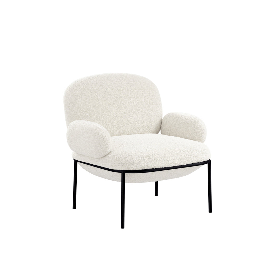ivory boucle chair 