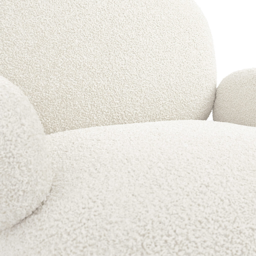 Modern Ivory Boucle Armchair