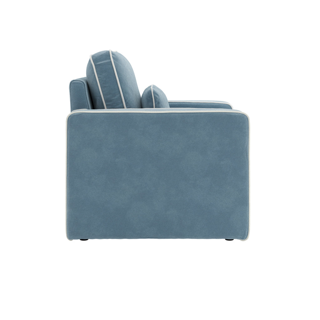 Diego ice blue armchair