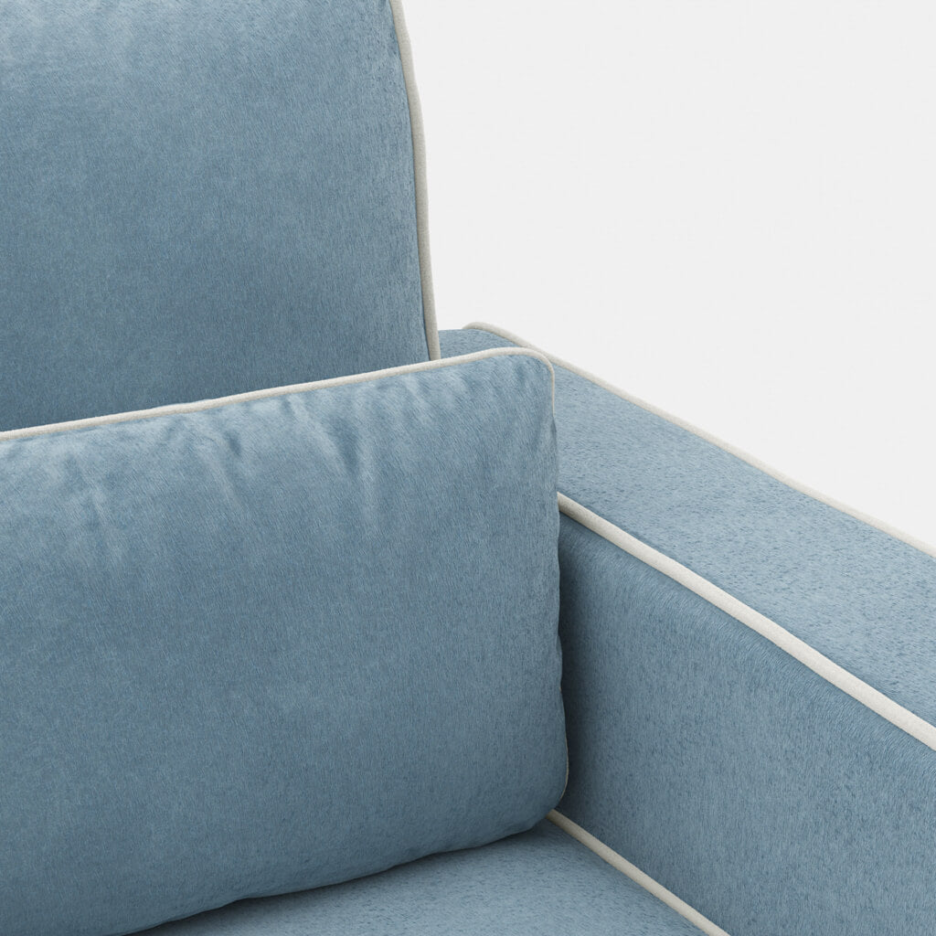 Diego ice blue armchair