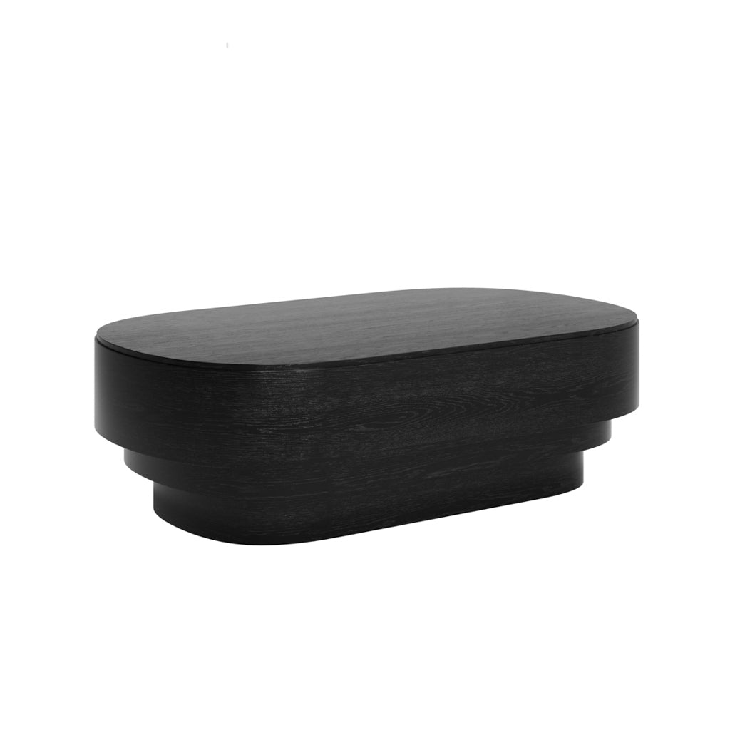 kuma black oval coffee table 