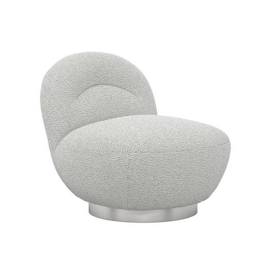 Langham Grey Boucle Swivel Chair