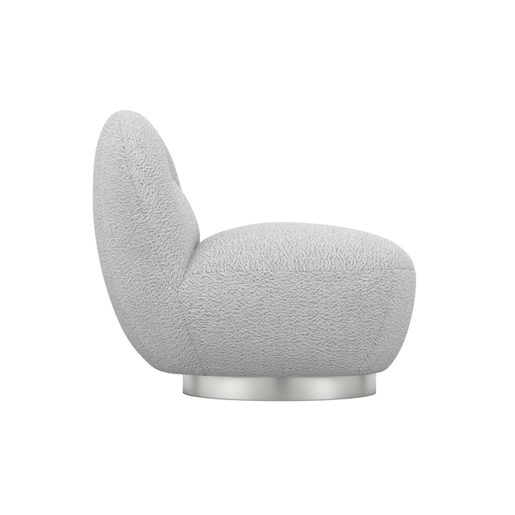 Langham Grey Boucle Swivel Chair