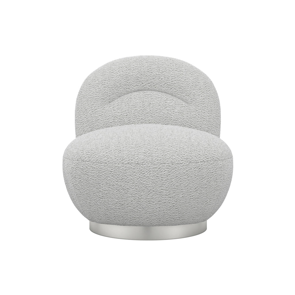 Langham Grey Boucle Swivel Chair