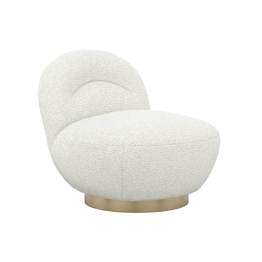 Langham Ivory Swivel Boucle Chair