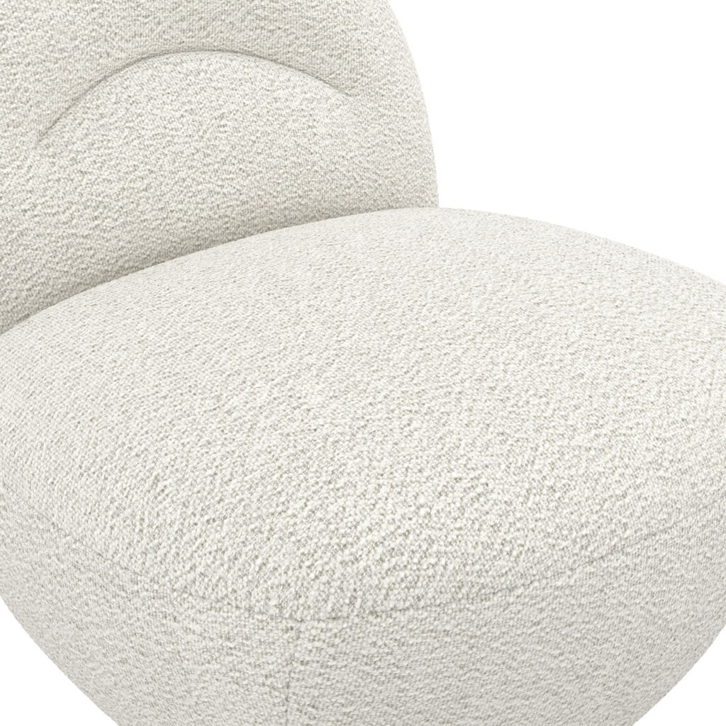 Langham Ivory Swivel Boucle Chair