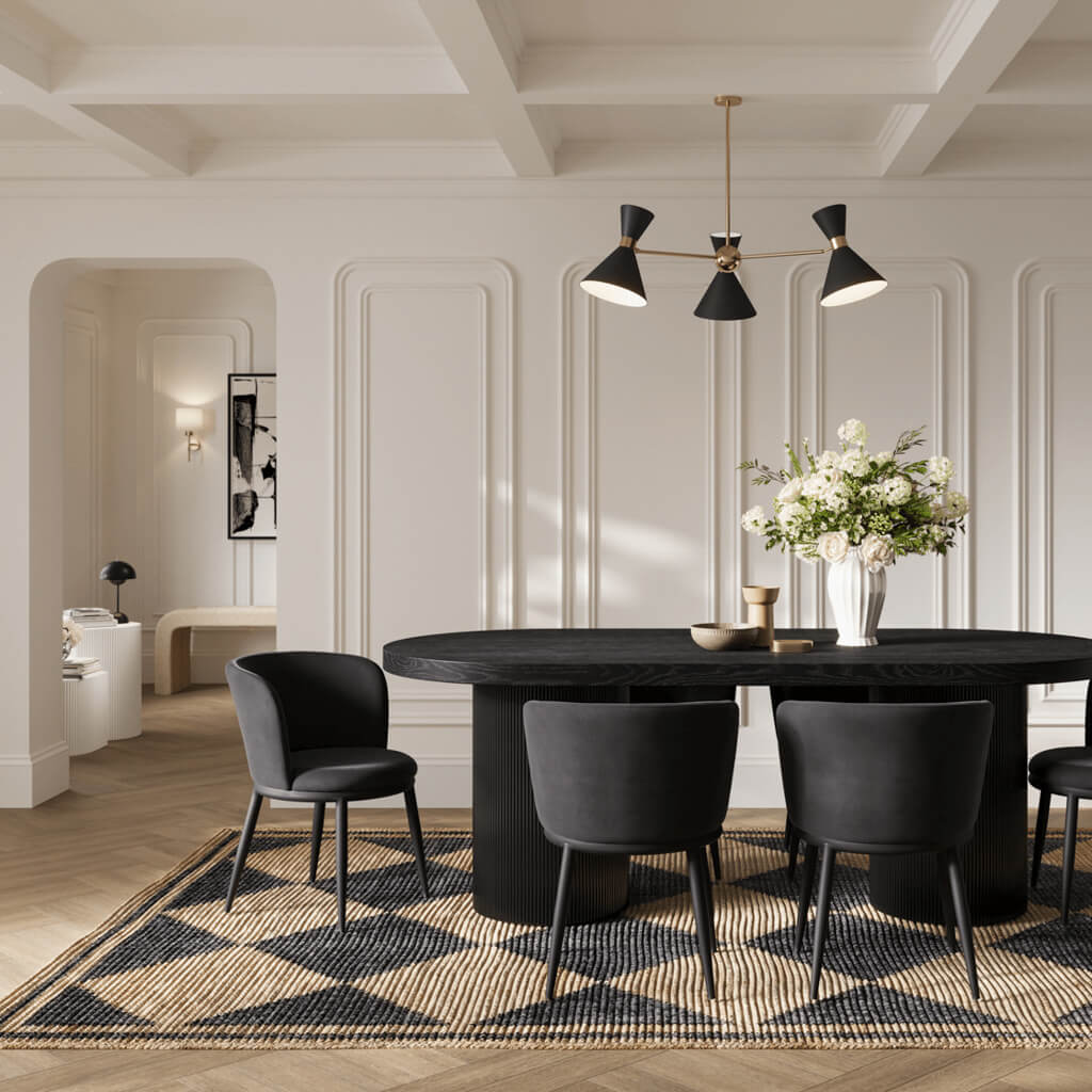 Nova Black Velvet Dining Chair
