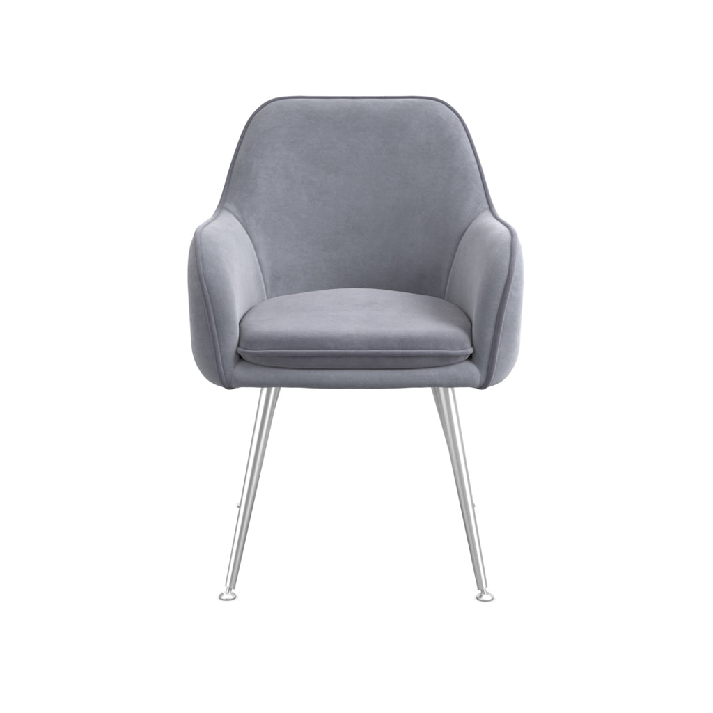 Tara Grey Velvet Dining Chair