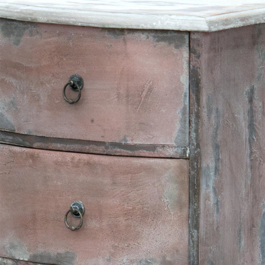 Distressed effect chest of drawers