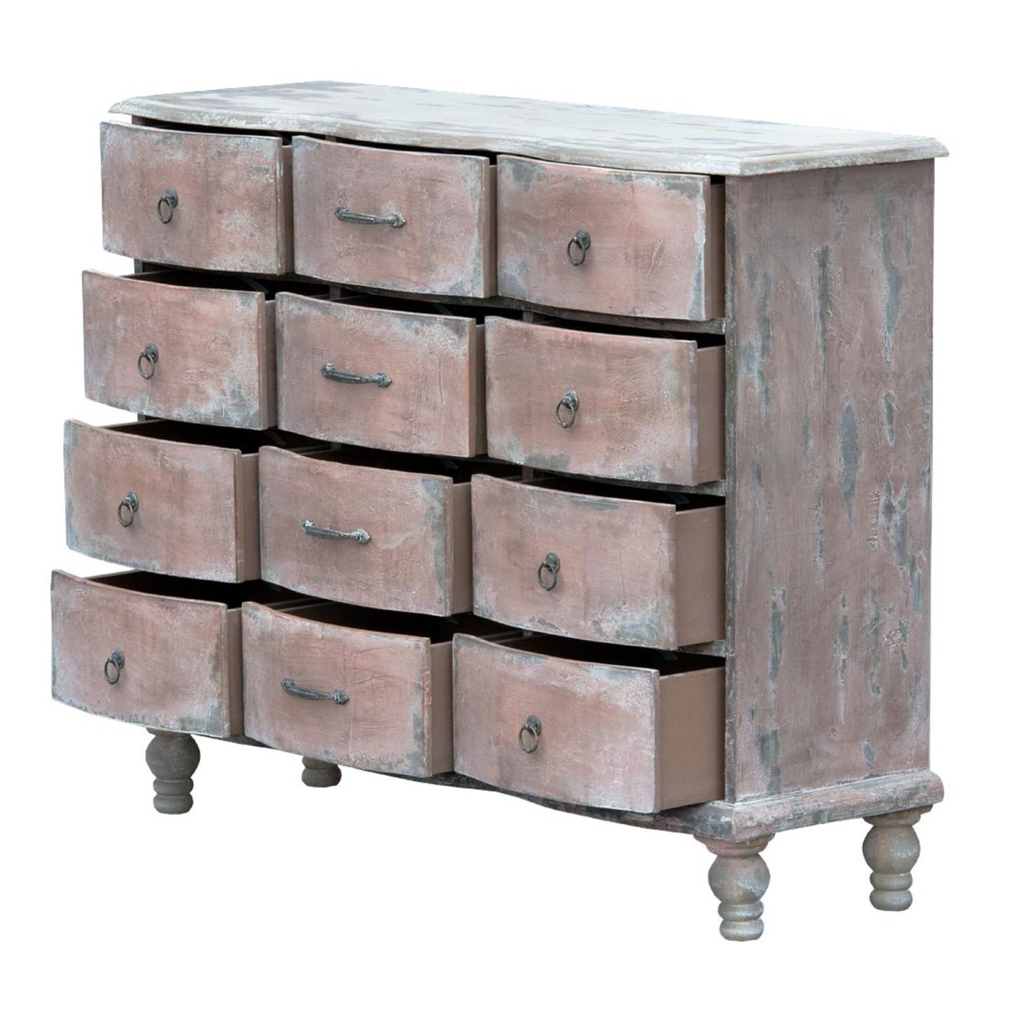 Distressed effect chest of drawers