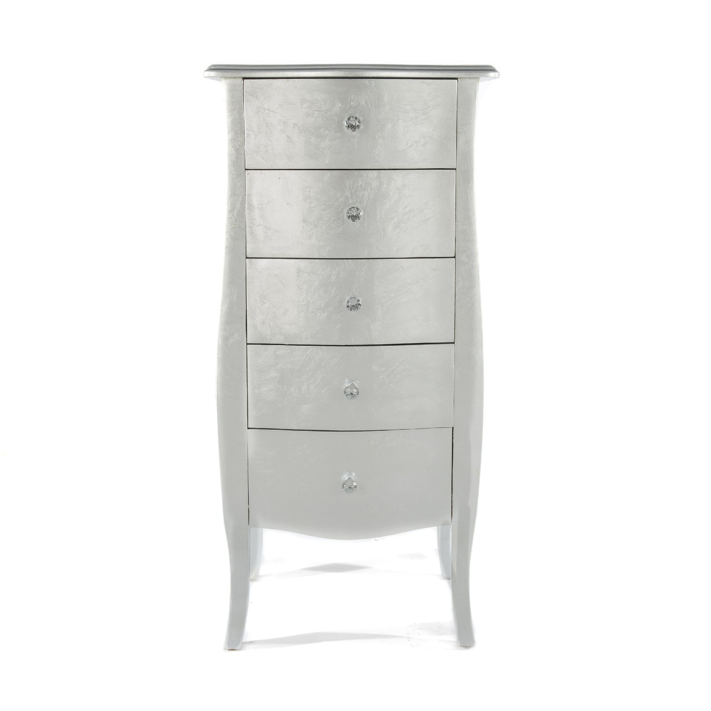 Tallboy Chest of Drawers - Silver Gilt Leaf