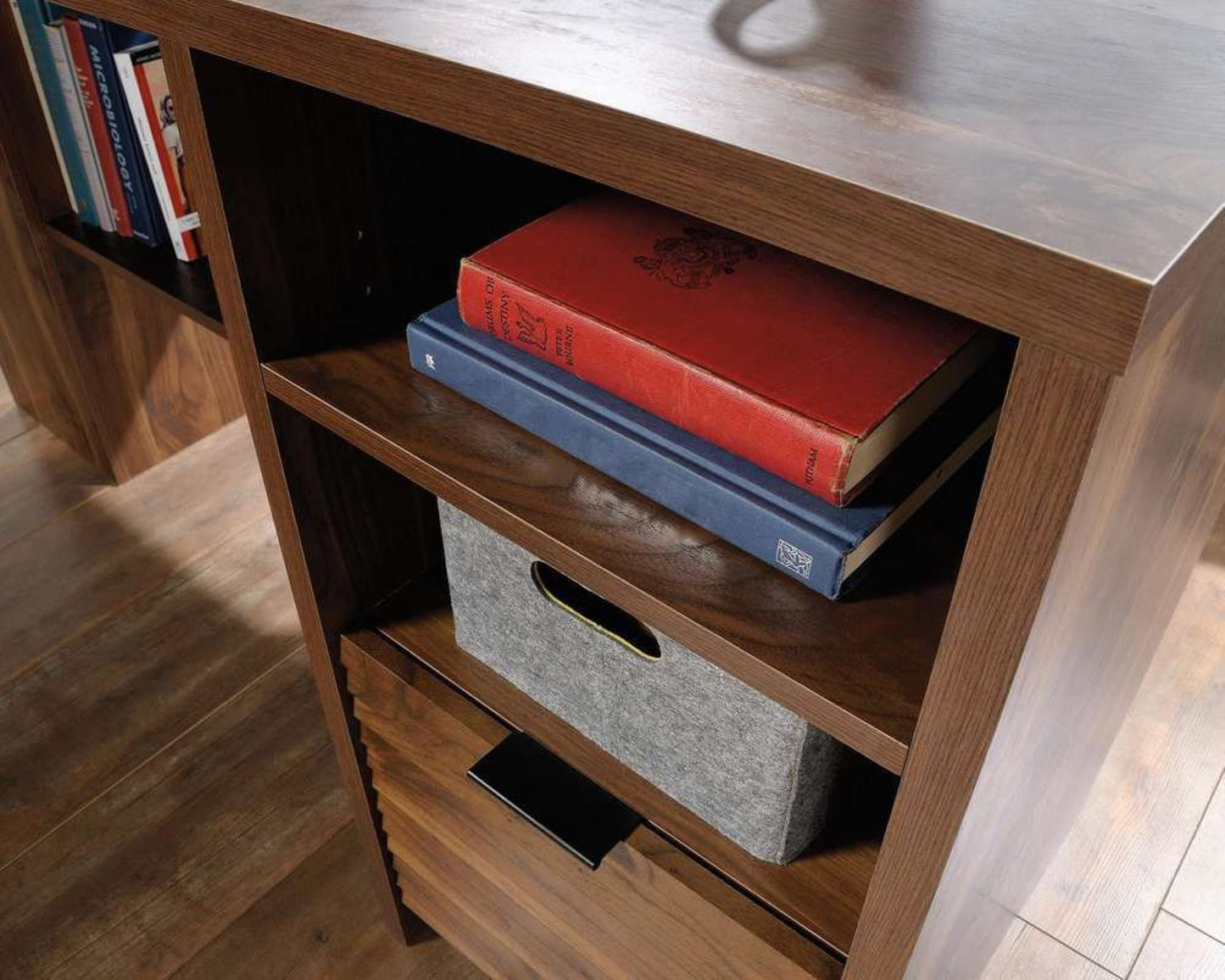 Mid Century style compact desk in Walnut finish- Office desk