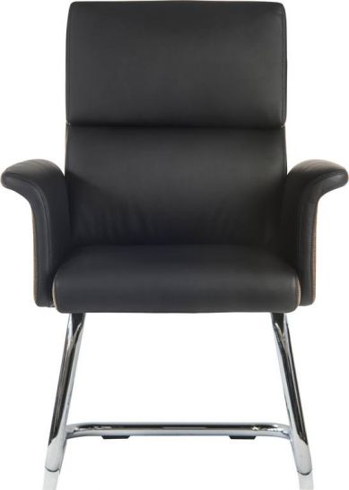 Elegance Gull wing armed medium back visitor chair in Black