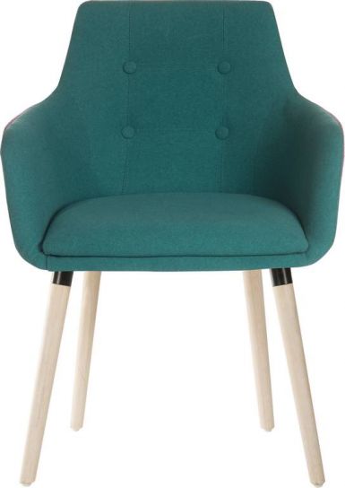 Contemporary Scandi Reception Chair in Jade Green - Pair