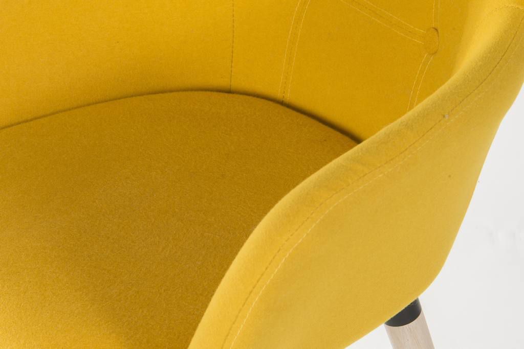 Contemporary Scandi Reception Chair in Yellow - Pair