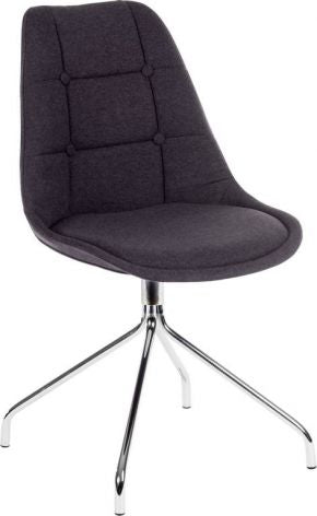 Modern upholstered breakout reception chair in Graphite Grey - Pair