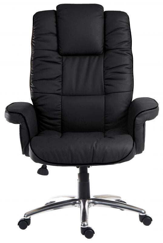 Luxury bonded leather recliner executive office armchair