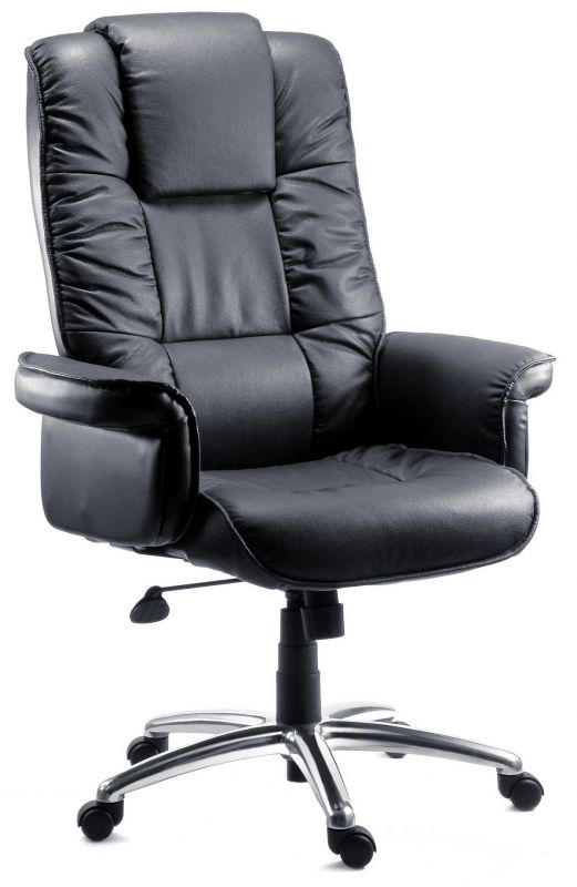 Luxury bonded leather recliner executive office armchair