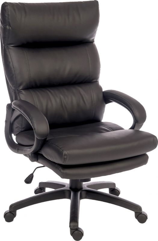 High Back Executive Luxury leather look Office Chair with deep padded cushions 