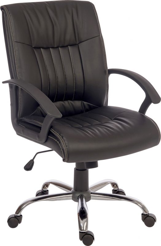 Leather look executive armchair