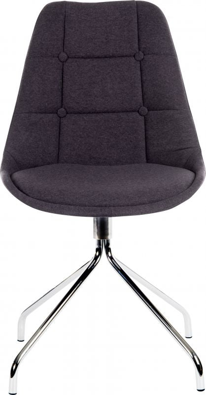 Modern upholstered breakout reception chair in Graphite Grey - Pair