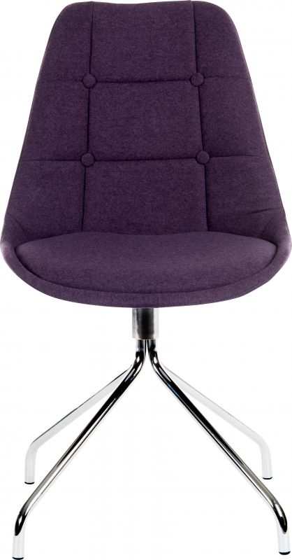 Modern upholstered breakout reception chair in Plum - Pair
