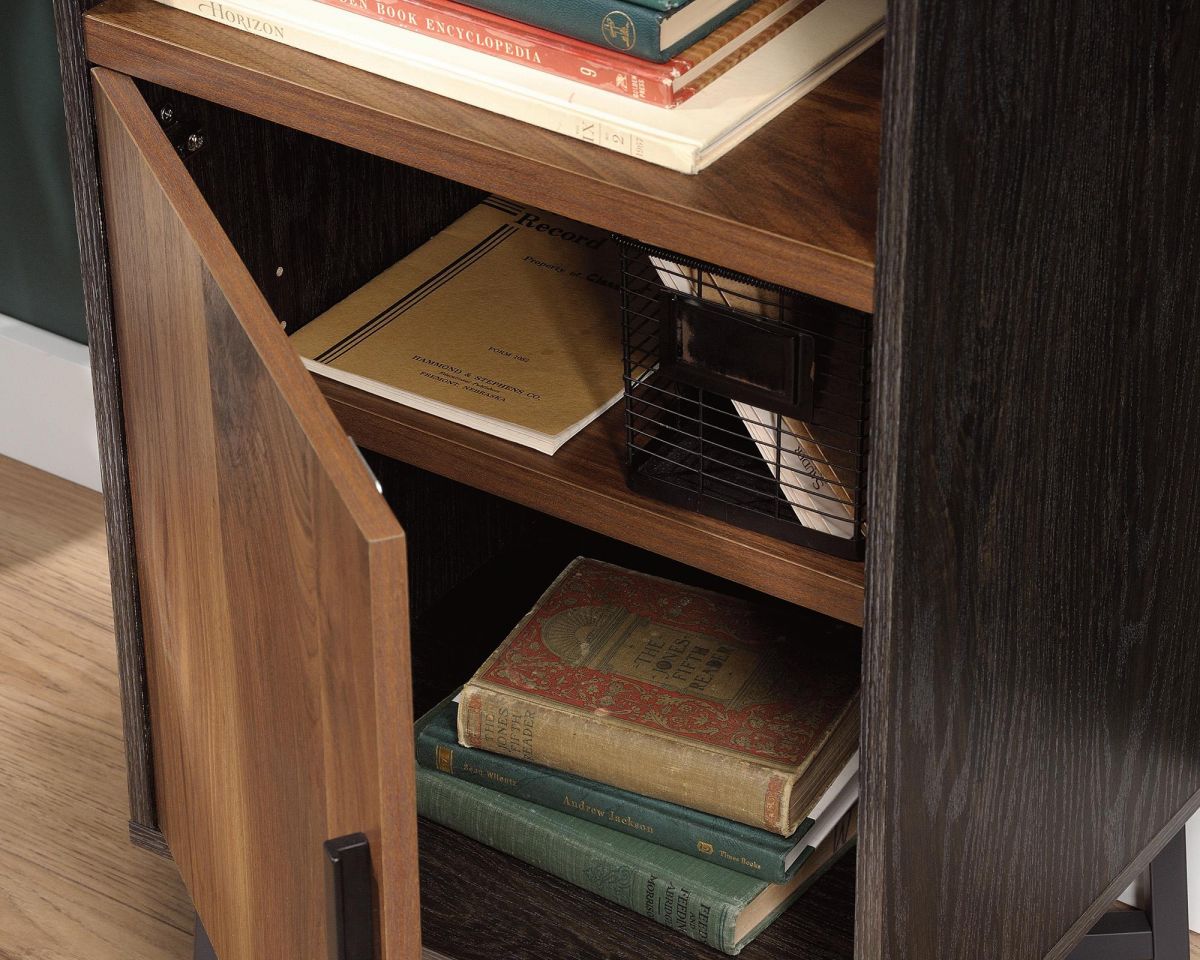 Retro Style Bookcase in Walnut Finish