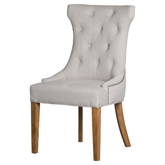 High Wing Ring Buttoned Dining Chair