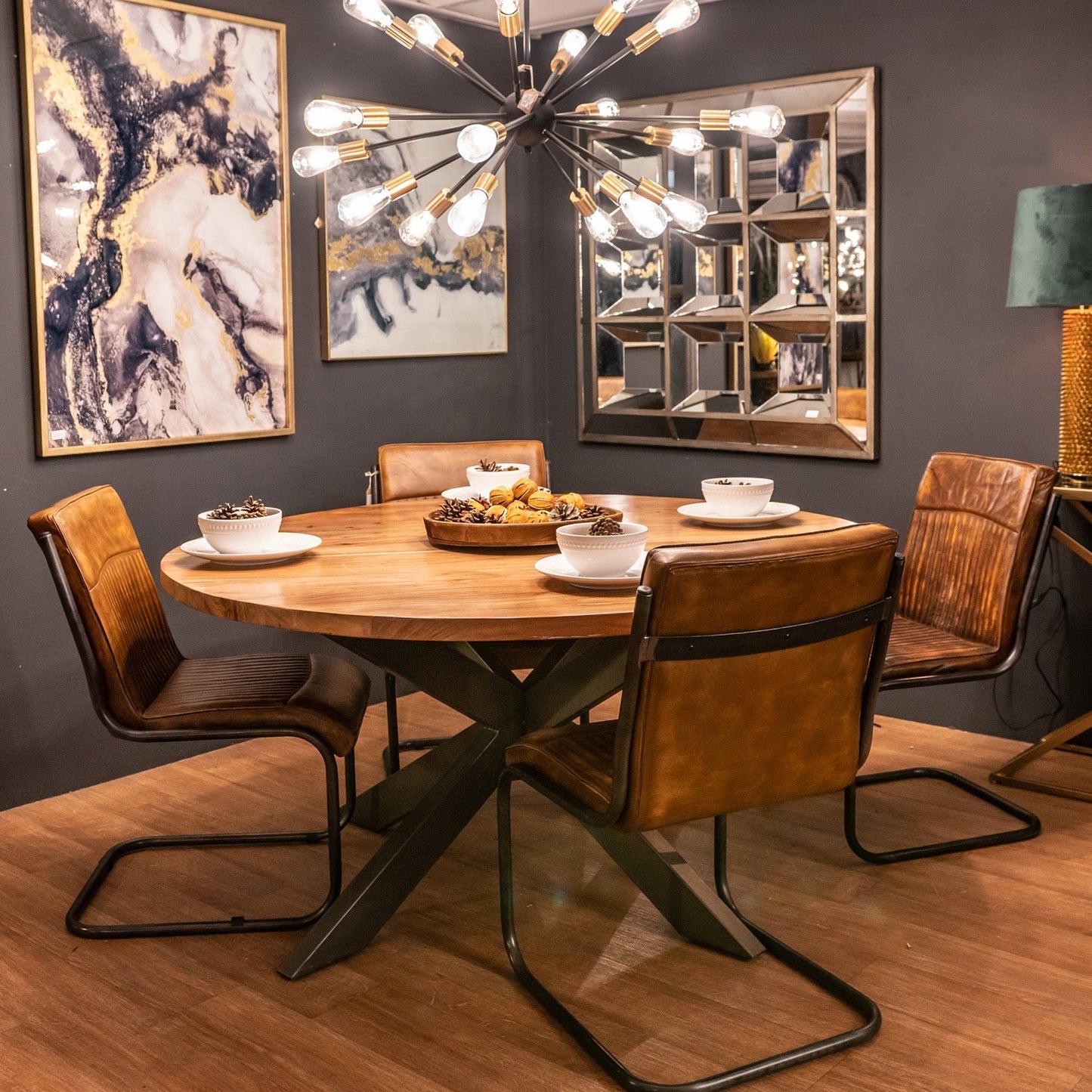 Live Edge Collection 6 seater Large Round Dining Table