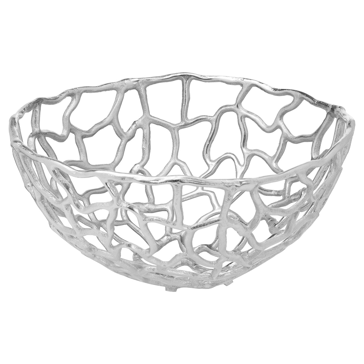 Ohlson Silver Perforated Coral inspired Bowl Large