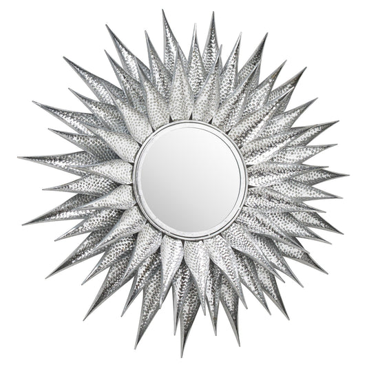 Silver Large Sunburst Mirror