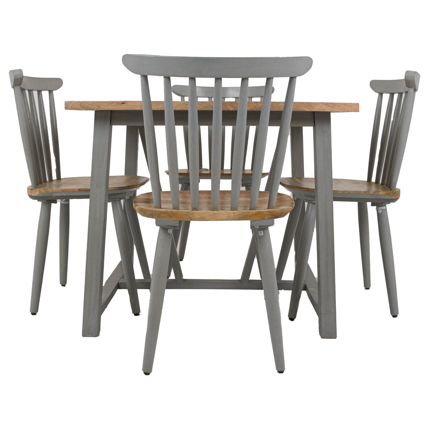 Nordic Grey Collection 4 Seater Square Dining Table
