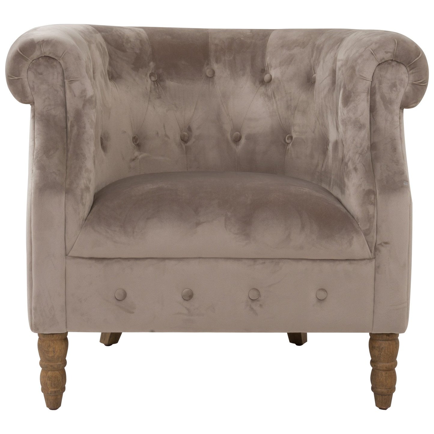 Chelsea Neutral Velvet Chesterfield Tub Chair