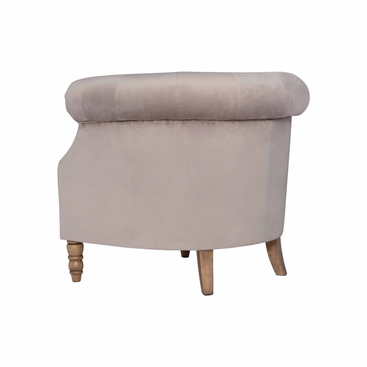 Chelsea Neutral Velvet Chesterfield Tub Chair