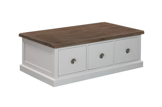 The Hampton Collection Three Drawer Coffee Table