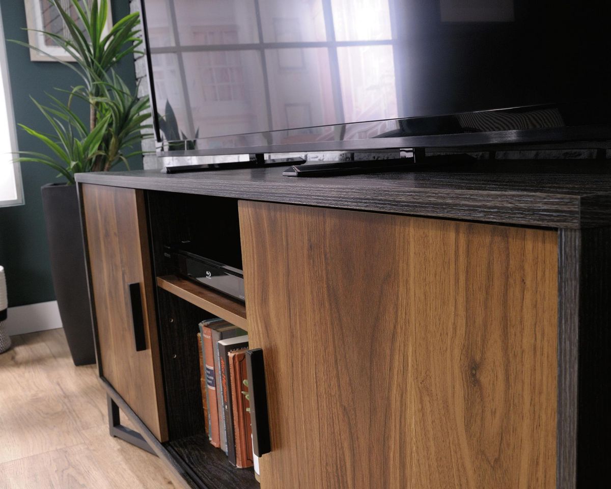 CANYON LANE INDUSTRIAL STYLE WALNUT TV STAND