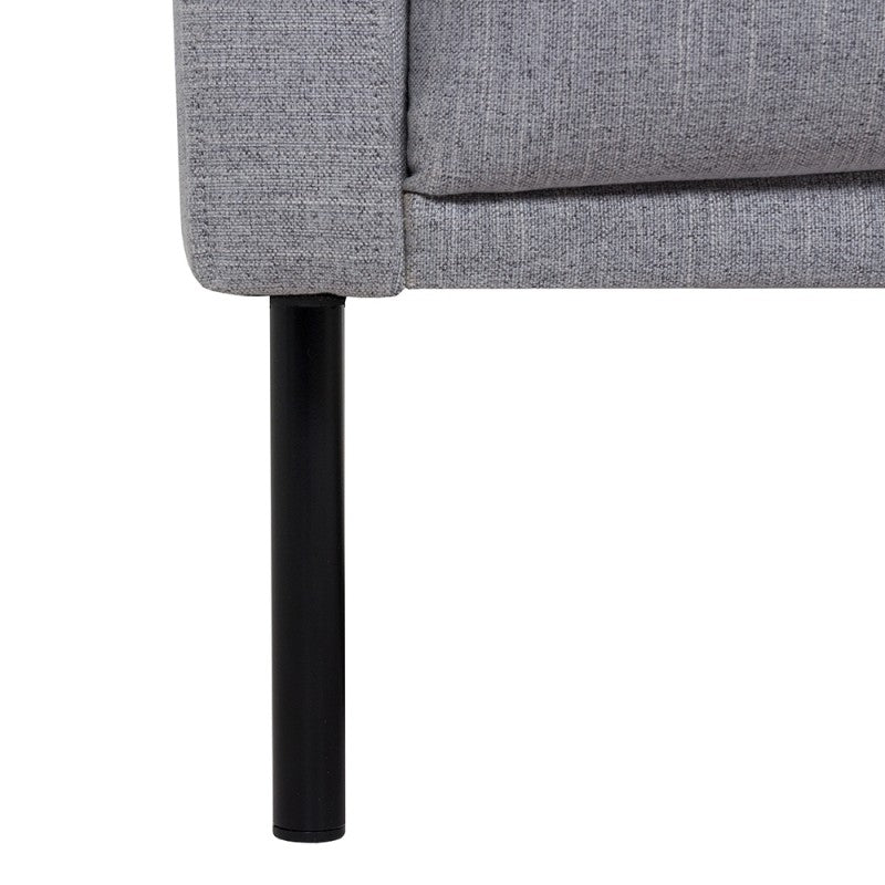 Larvik 3 Seater Sofa - Grey With Black Legs