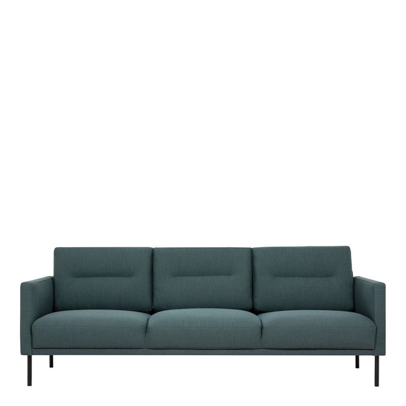 Larvik 3 Seater Sofa - Dark Green With Black Legs