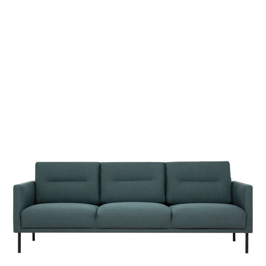 Larvik 3 Seater Sofa - Dark Green With Black Legs