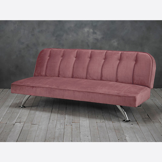Retro Pink Velvet Sofa bed