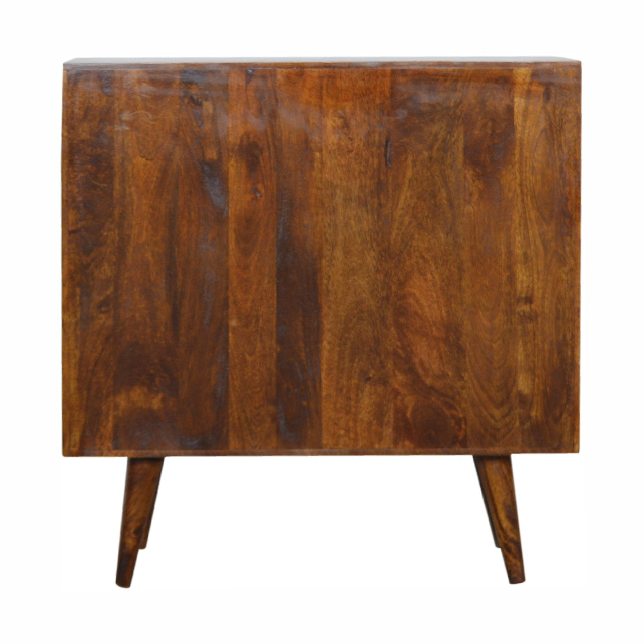Chestnut Sunrise Mid Century Style Sideboard With Gold Handles