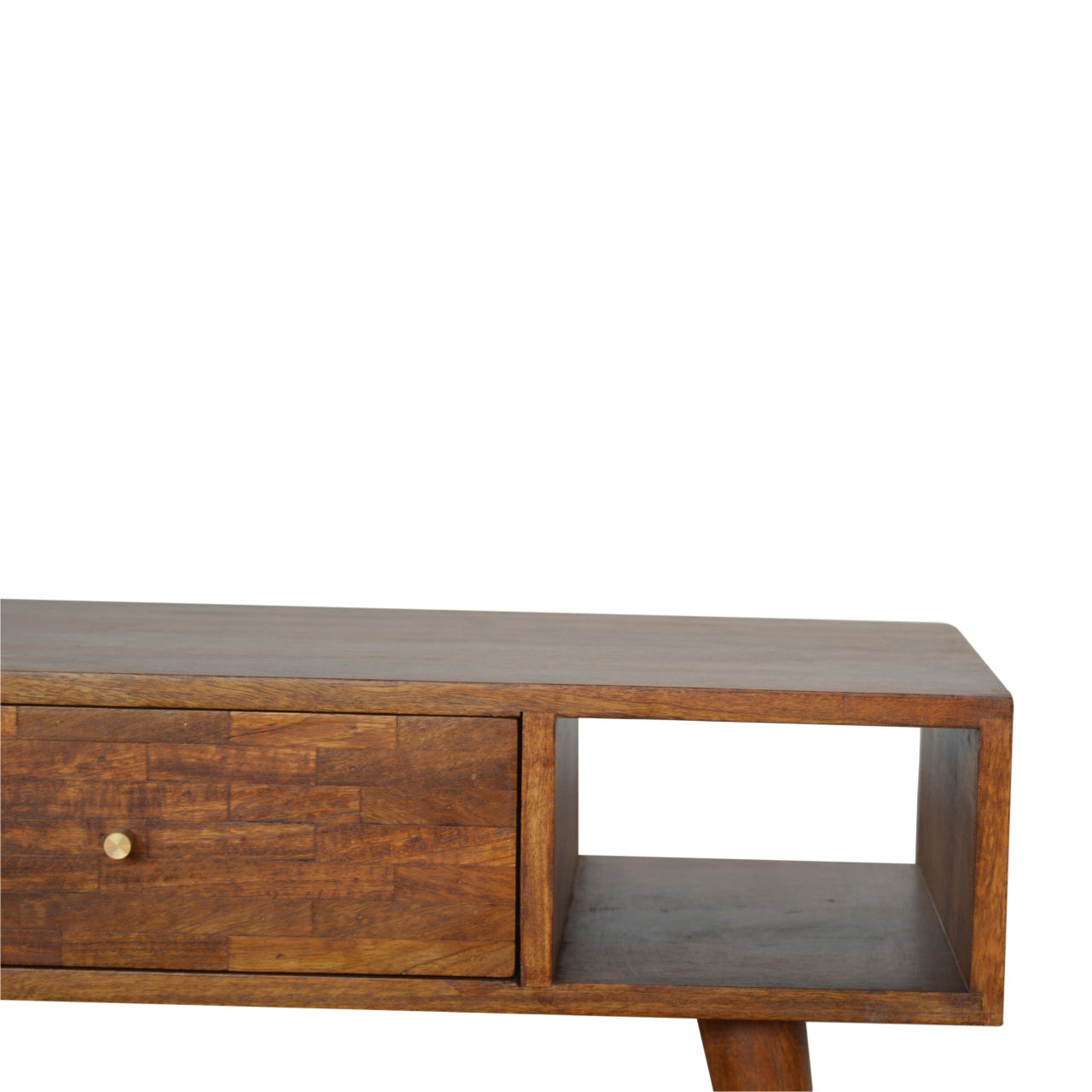 Mid Century Mixed Chestnut Coffee Table