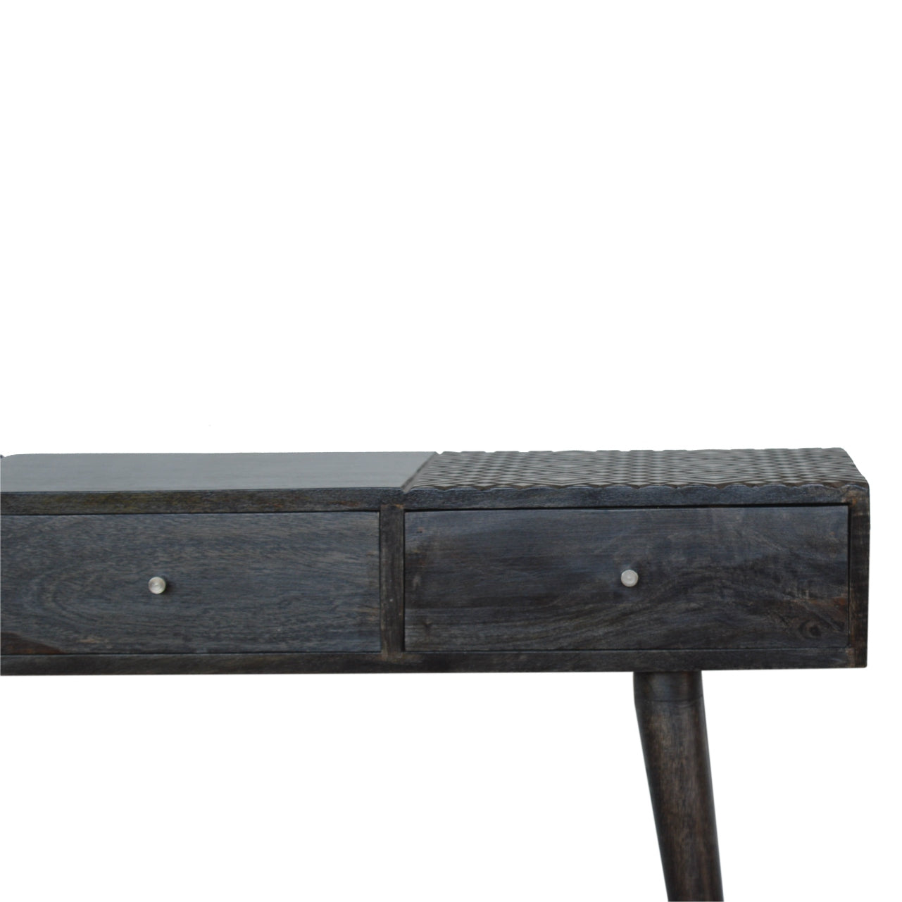 Ash Black 3 Drawer Console Table