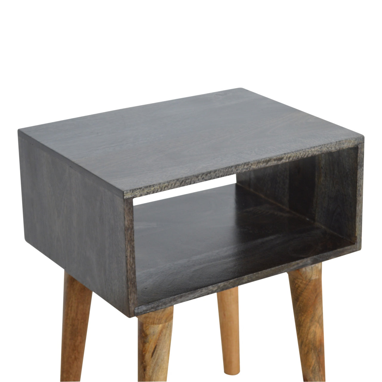 Ash Black Open Bedside