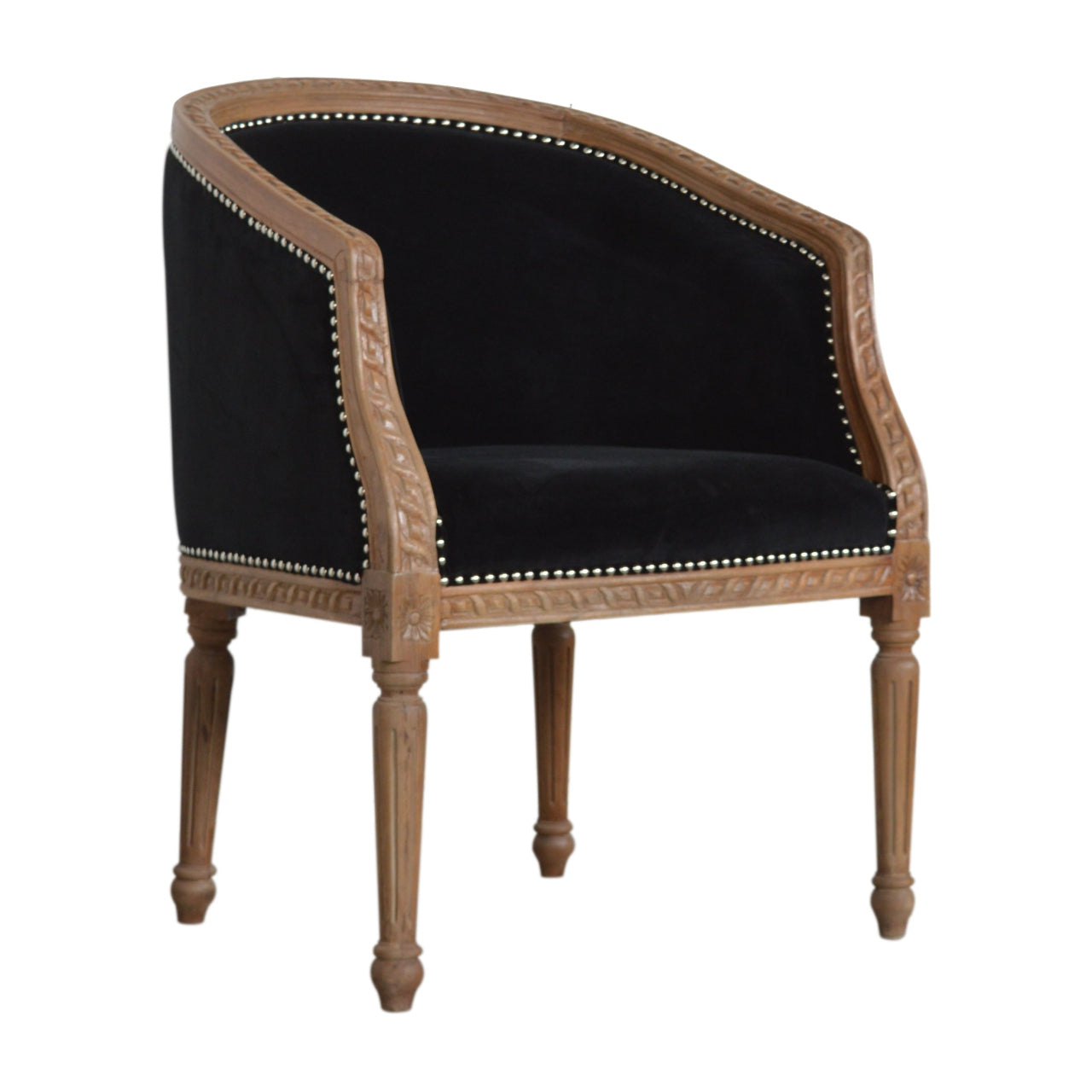 Black Velvet Occasional Chair