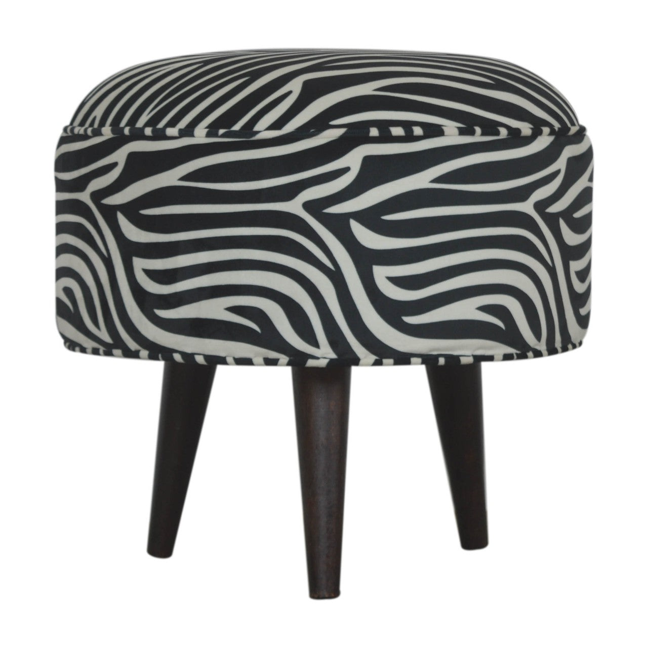 Zebra Nordic Style Footstool