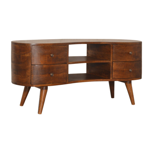 Chestnut Wave Retro Style TV Unit