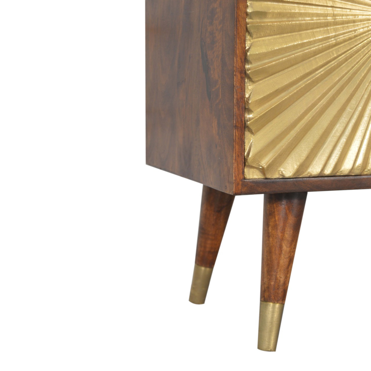 Gold and Wood Mid Century Style Sideboard