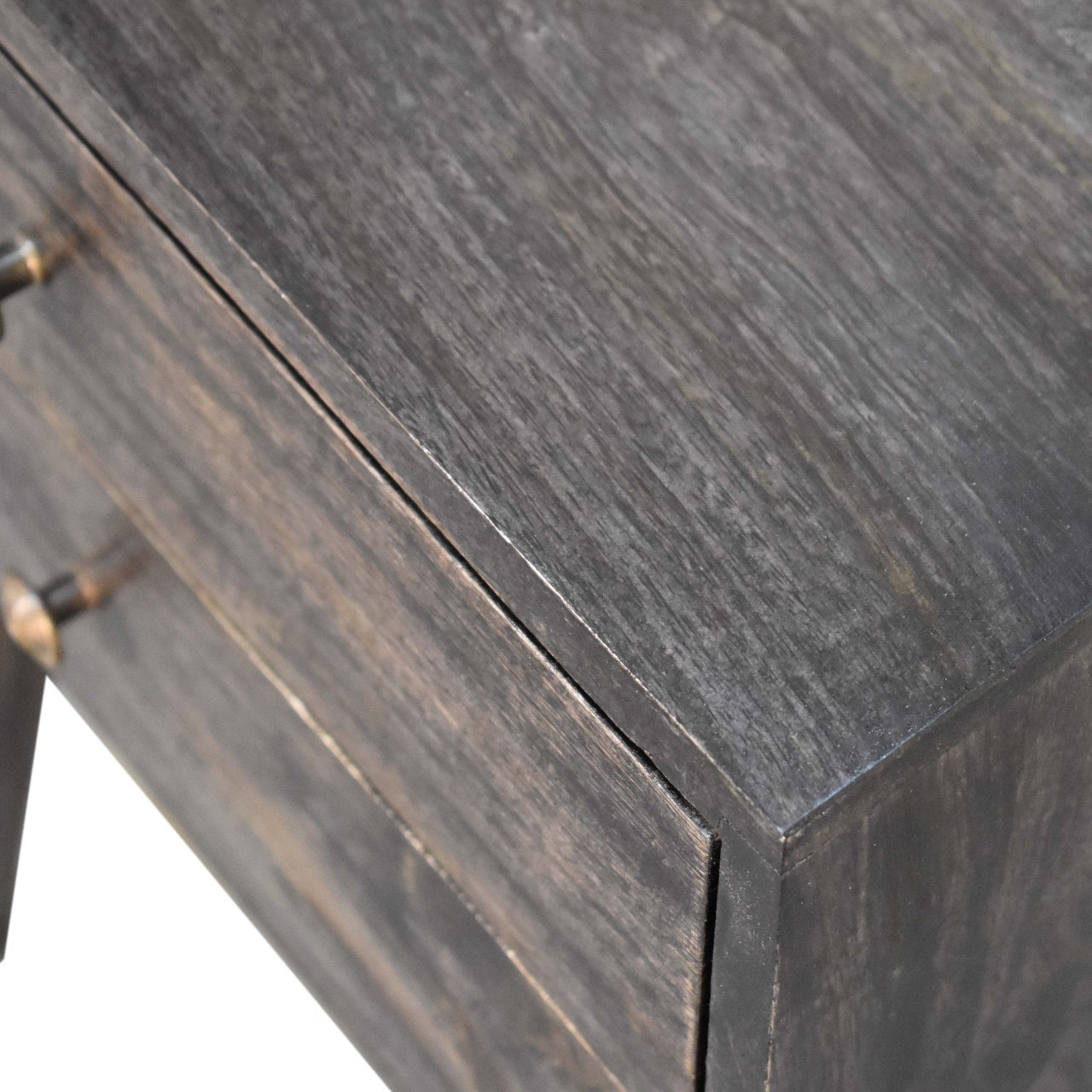 Ash Black Modern Solid Wood Bedside