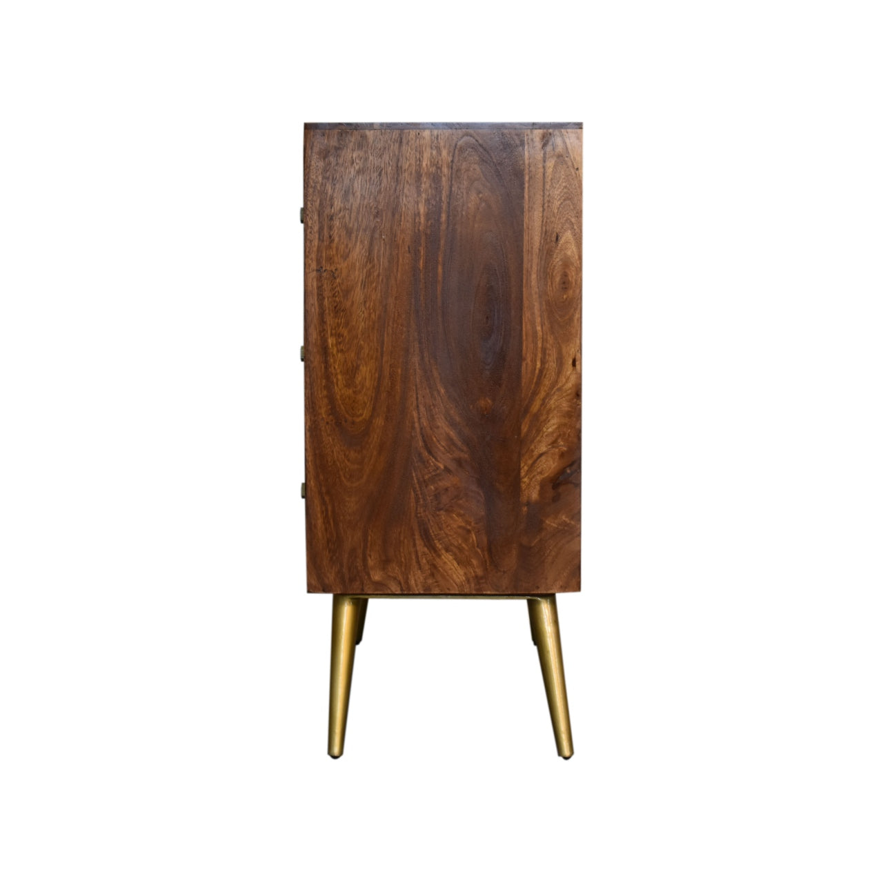 Chestnut Gold Inlay Abstract Sideboard